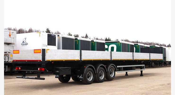 Полуприцеп бортовой Тонар B3-16 модель 98881 — боковой вид